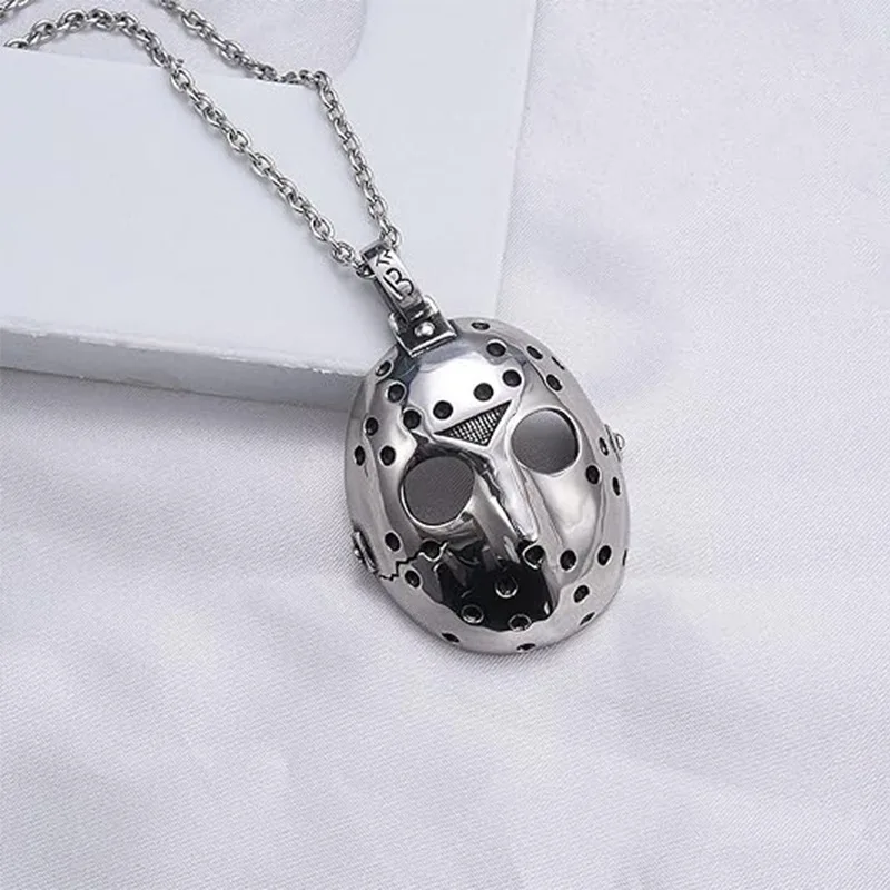 New Punk European and American Style Robot Mask Punk Hip Hop Men\'s Pendant Personalized Stainless Steel Festival Party Jewelry