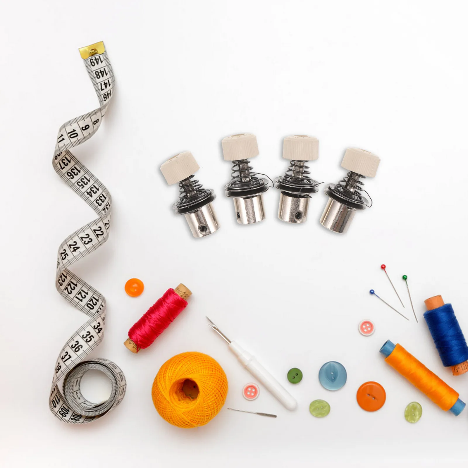 

12pcs Sewing Machine Accessories: Metal Thread Tension Regulator Clips For Efficient Thread Management, Universal Fit Flat