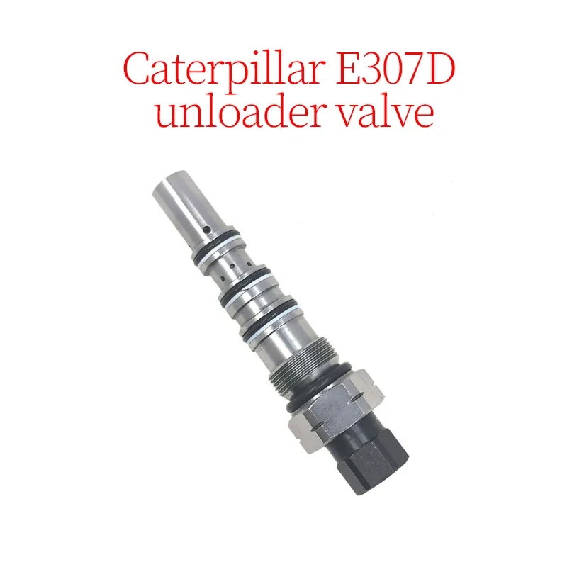 Excavator Accessories Construction Machinery Parts Suitable for Caterpillar E307D Unloader Valve (Length: 135mm, Thread: 27mm)