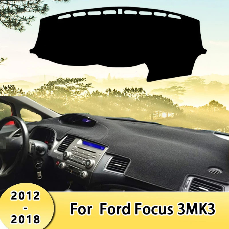 

Крышка приборной панели автомобиля, коврики от солнца, избегайте световых накладок, защитные ковры для приборной панели для Ford Focus 3MK3 2012-2018 2013 2014