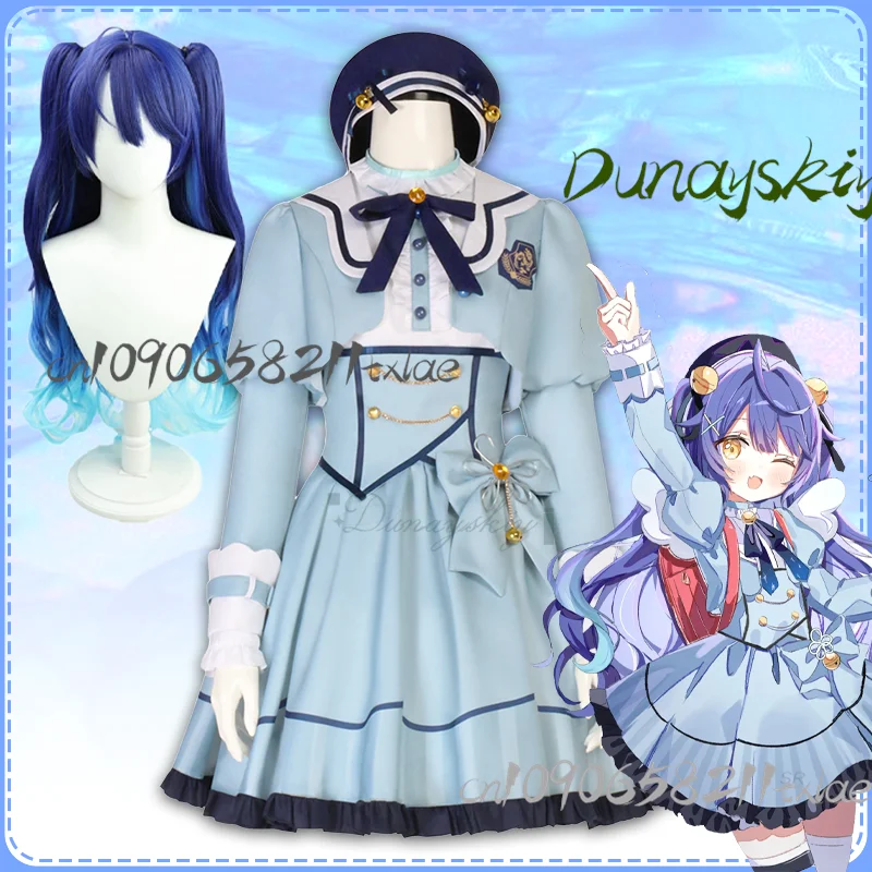 

Amamiya Kokoro аниме Vtuber косплей костюм парик полный комплект женская униформа Лолиты прекрасное платье карнавальный костюм на Хэллоуин