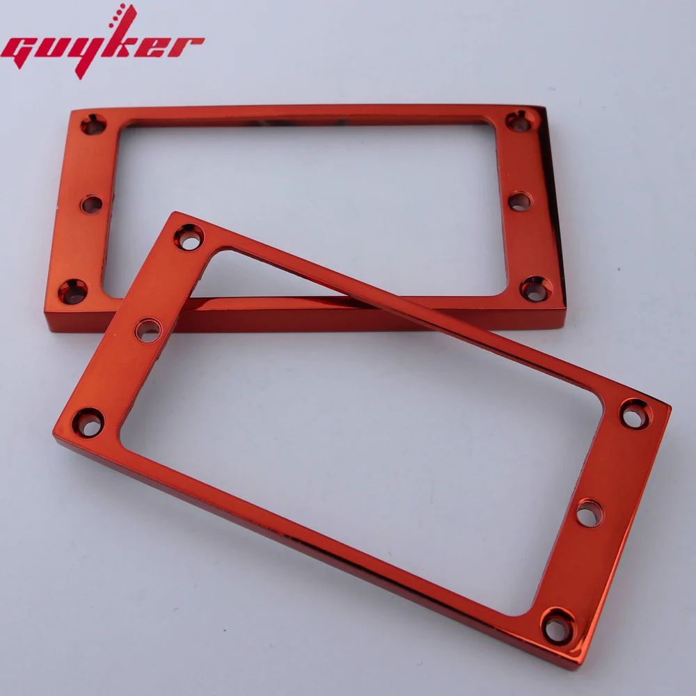 2 PCS Red Pickup Mounting Rings for Humbucker Pickups Cover Frame Flat Top Set Replacement Electric Guitar or Bass