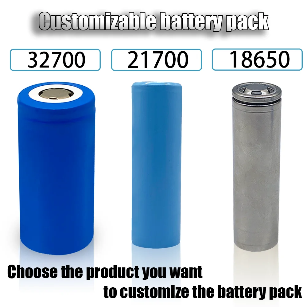 Custom 18650 21700 32700 battery pack etc can be customized according to the size and connection port provided by customers