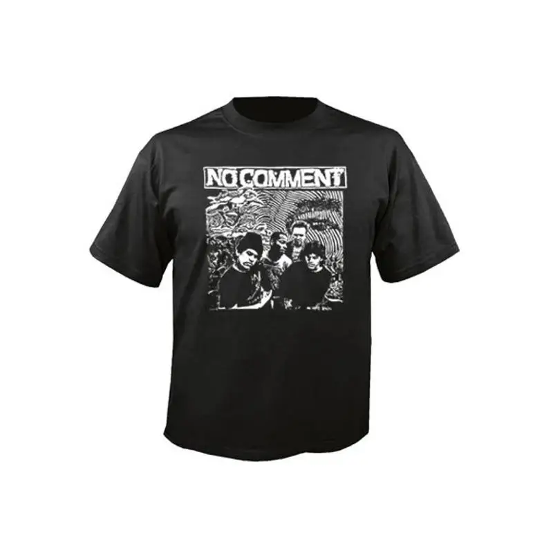 NO COMMENT Black Men Size S 5XL T shirt Cotton KN510