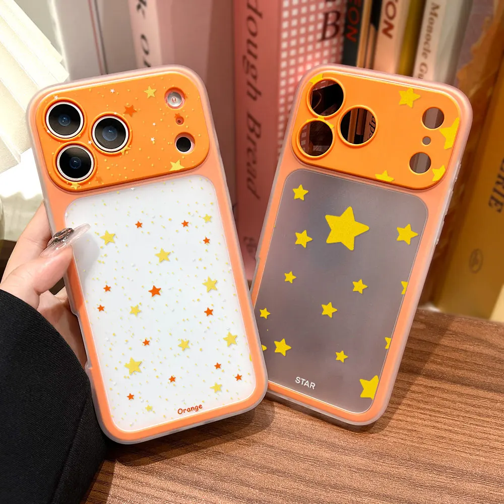 Sofort verwandelbare Handyhülle für iPhone 17 Pro Max 15 16 14 13 17promax – Robuste, schützende INS-Sternenmuster-Schutzhülle