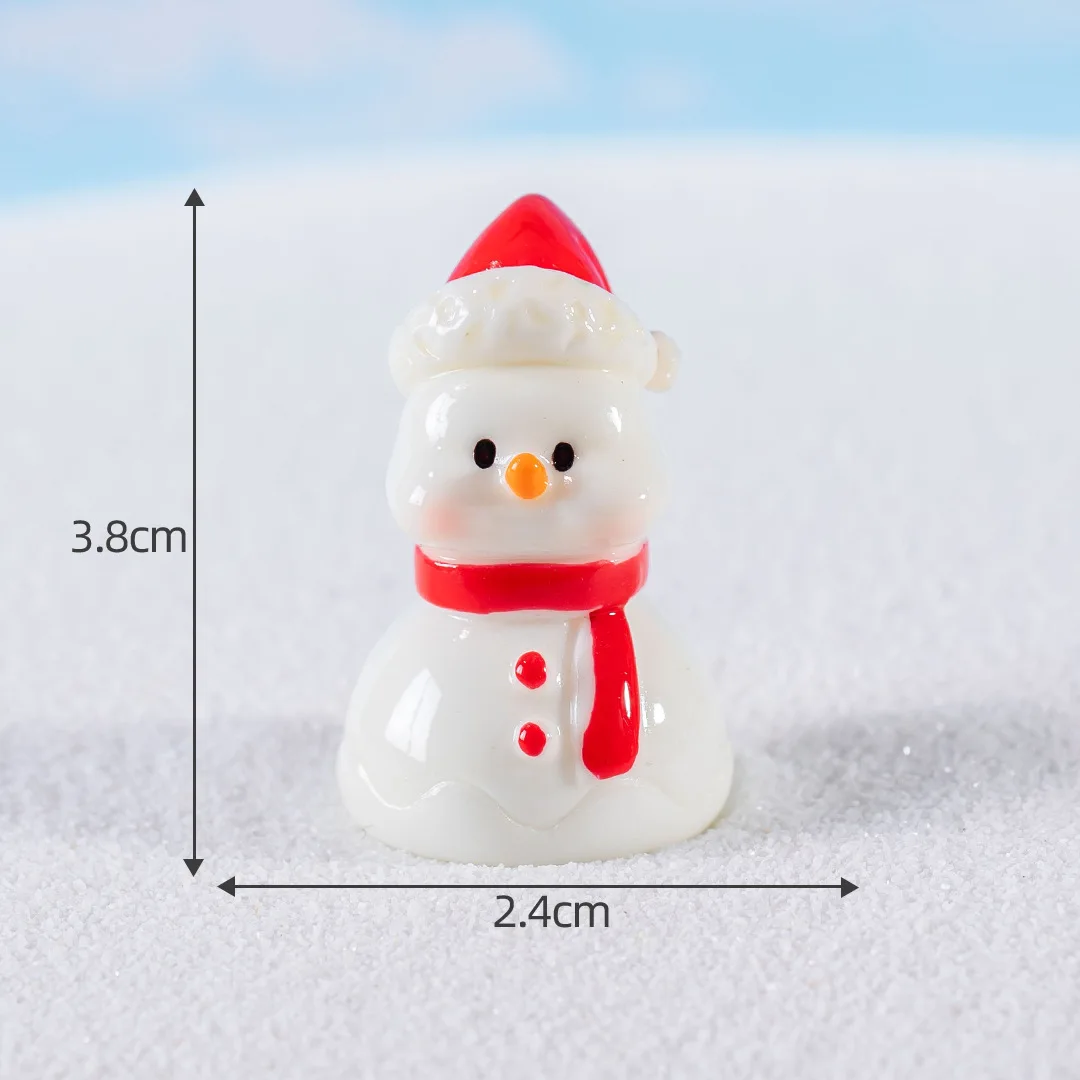 New Christmas Miniature Figurine Santa Tree Deer Snowman Model Dollhouse Animal Home Fairy Garden Decoration Accessories Modern