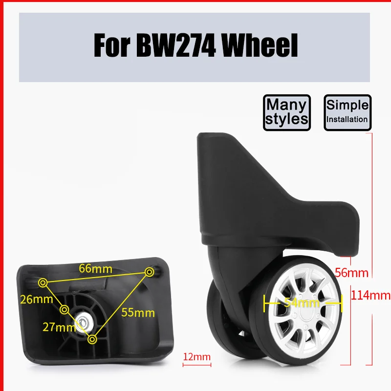 

Suitable for BW274 Suitcase Carrying Wheel Suitcase Replacement Accessories Replacement Universal Wheel Luggage Repair Pulley