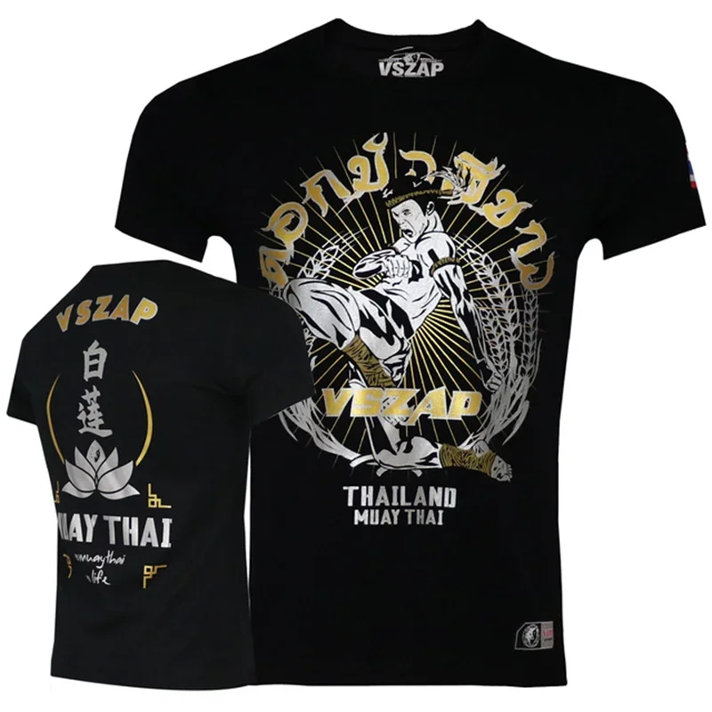 

Men's Muay Thai T Shirt Summer Quick Dry Comfortable Breathable Tee Fashion Gym T-shirt Man Casual O-neck Short Sleeve Loose Top