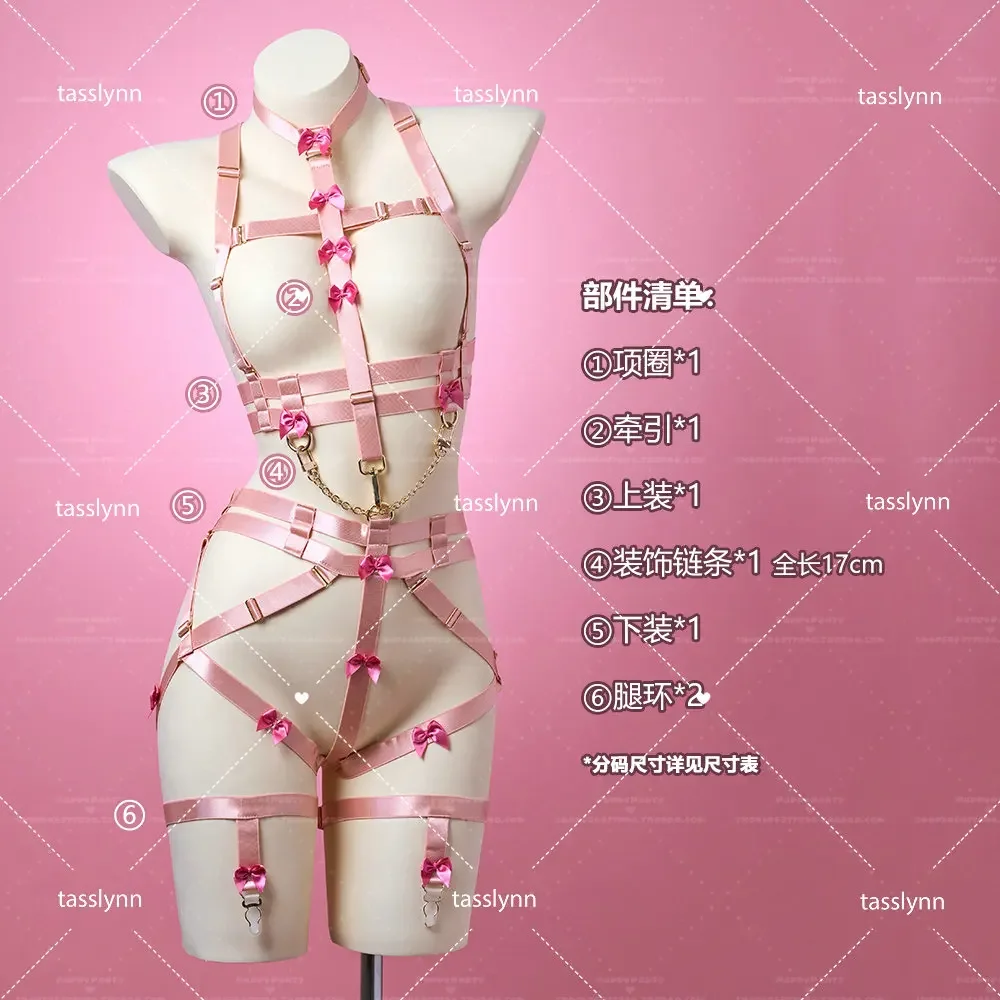 Chobits Cosplay Costume Women  Anime  Cosplay Chi Sexy Lingerie Pink Maid Dress for Women  Sexy Lingerie Tie