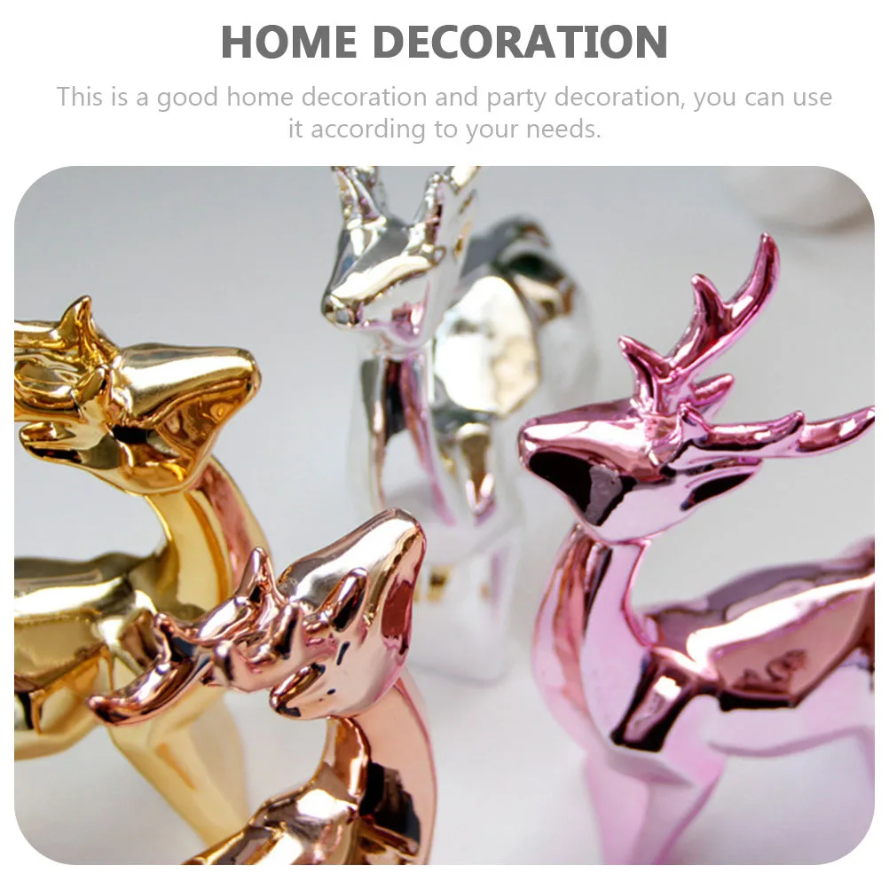 

Ceramic Deer Shaped Decor Gold Reindeer Adornment Household Desktop Entryway Ornament Home Decoration Deer Shaped Decor