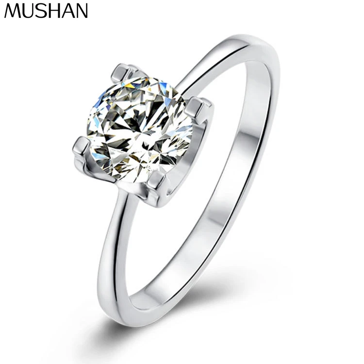 

MuShan Designer Jewelry 925 Sterling Silver Ring Moissanite Unique Ring for Spouse 18K Real Gold Plated MST Patent Fine Rings