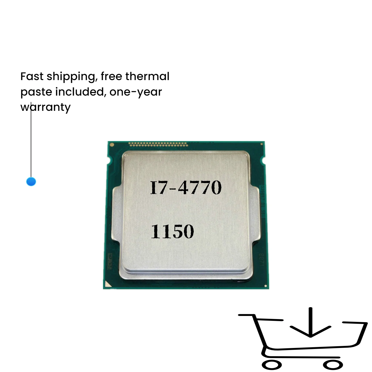 

Core i7-4770 i7 4770 3.4 GHz Quad-Core Eight-Thread CPU 8M 84W LGA 1150