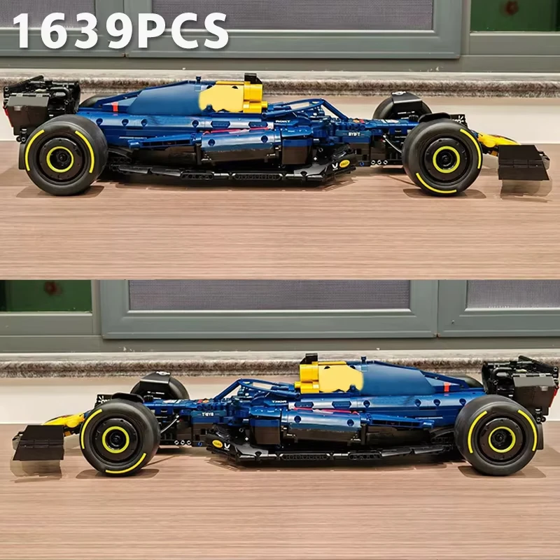 

2025 New Technical Blue Sport Racing Car Building Blocks City Super Car Bricks Toys For Boys Holiday christmas Gifts