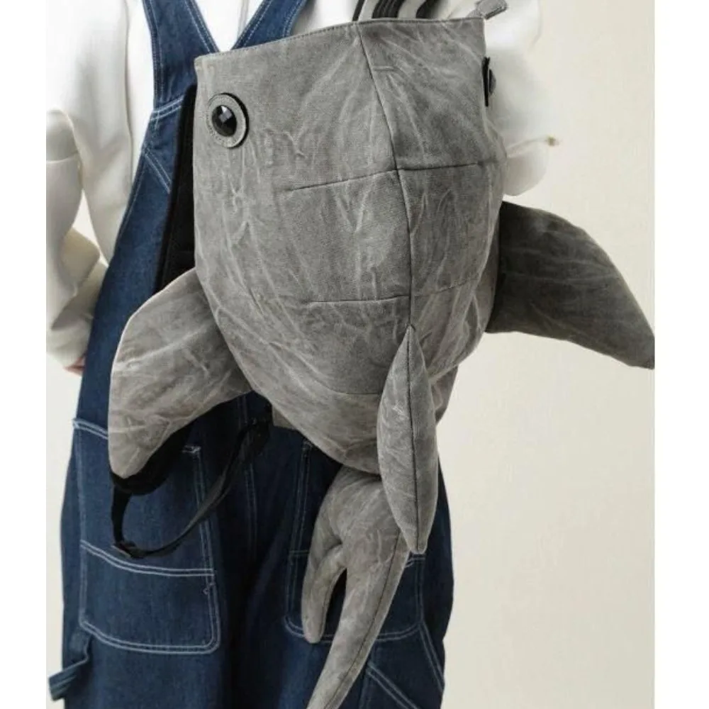 

High-value trend zoo whale shark backpack whale niche trendy brand men's and women's dirt-resistant schoolbag backpack