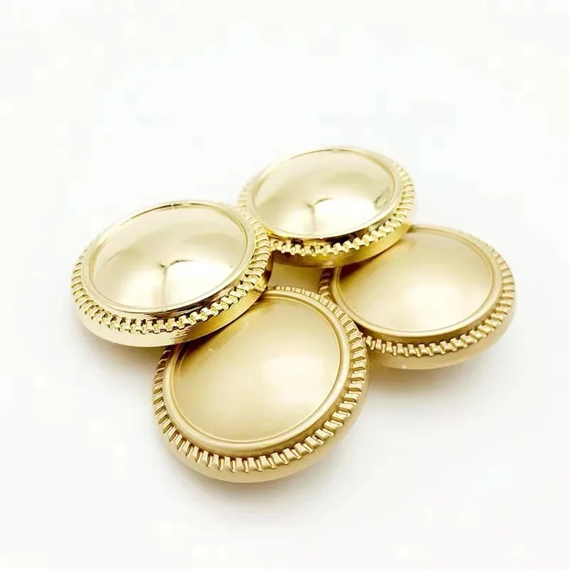 10pcs 15/18/20/25mm Metallic Shank Round Buttons For Shirts Jeans Coats DIY Plished Mushroom button Sewing Clothes Accessories