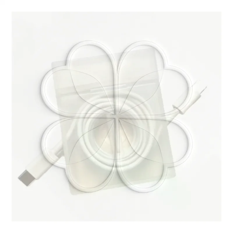 Rotatable Cable Winder Box Portable Round USB Cable Organizer for Headphone Charger Data Cord Office Desktop Organization
