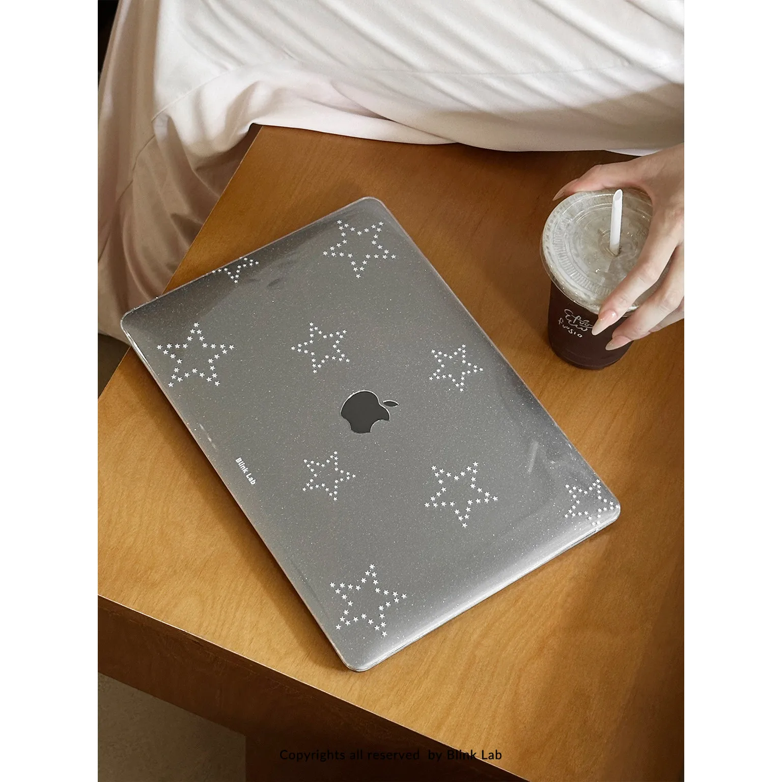 Korean Ins Little Stars Shining Laptop Case For Macbook Air 13.6 M4 NEO 15 M3 Hard Cover For Mac Book Pro 13 M1 M2 14 M4 M5 16