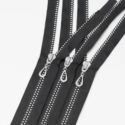 (3PCS)5# Diamond Zipper AB Color Diamond-set Diamond-open Self-locking Single Tail Decorative Resin Zipper