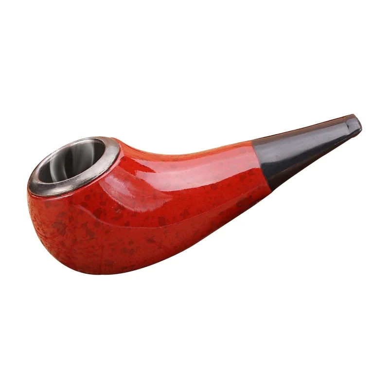 1Pcs,Dry Smoke Tobacco Pipe,Tobacco Pipe With Filter Core,Curved Circulation Filter,Iron Pot Tobacco Pipe 2024 New