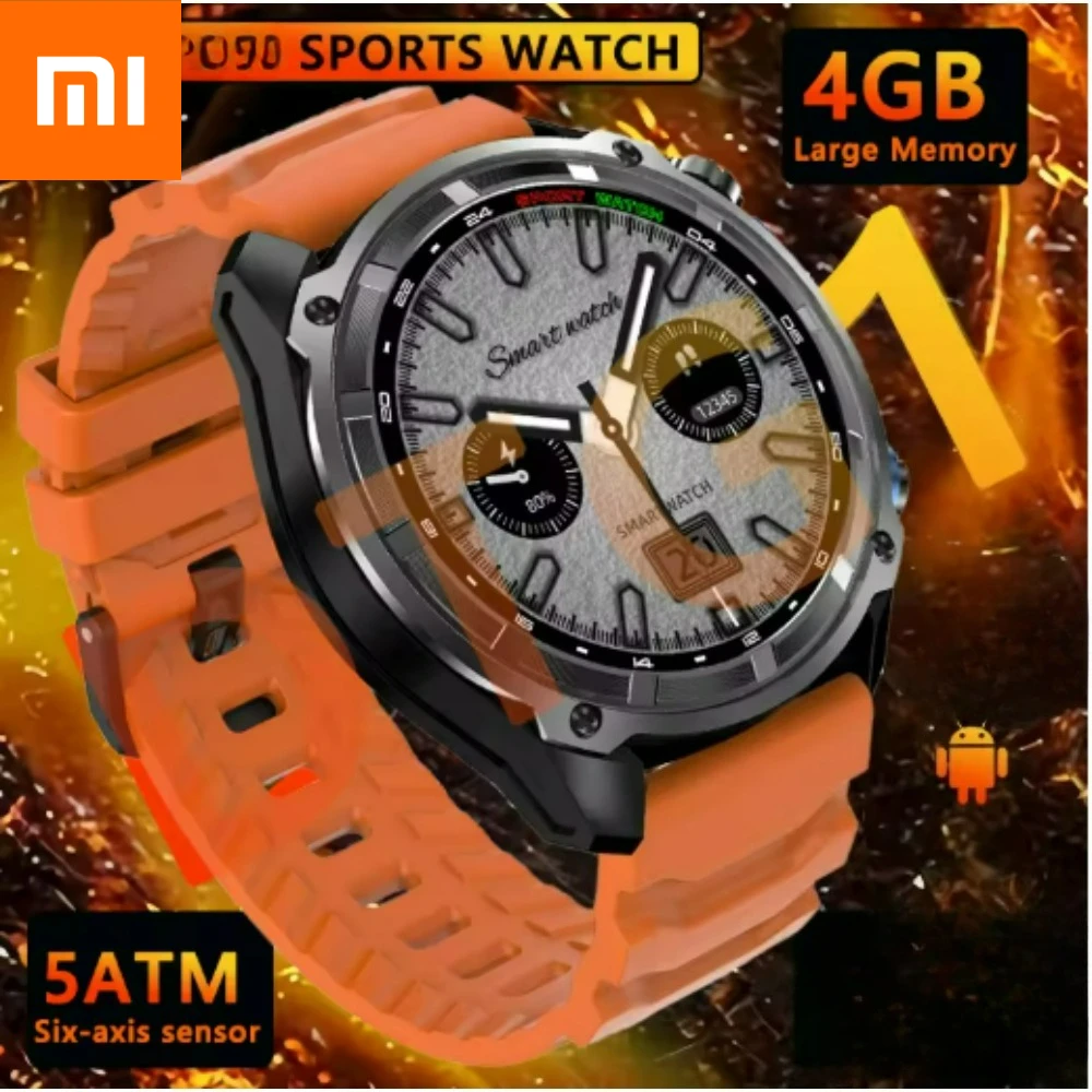 Xiaomi 2026 SmartWatch Peta Offline Memori 4GB Pemutar Video Olahraga Militer Gelang Pintar Pria Tahan Air 50m Berenang Safir