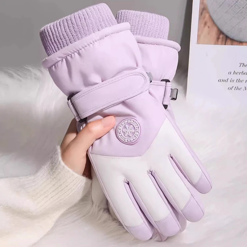 

Winter Ski Gloves Motorcycle Fleece Lined Keep Warm Biker Gloves Thicken Werkhandschoenen Safety Supplies Cycling Windproof Cold