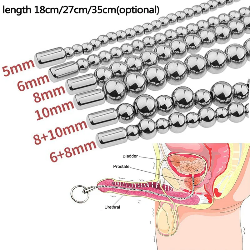 

Male Penis Beads Electric Urethral Dilator Stainless Steel Penis plug Sound Masturbators Sex Toys for Men BDSM Cbt Sounding Rod