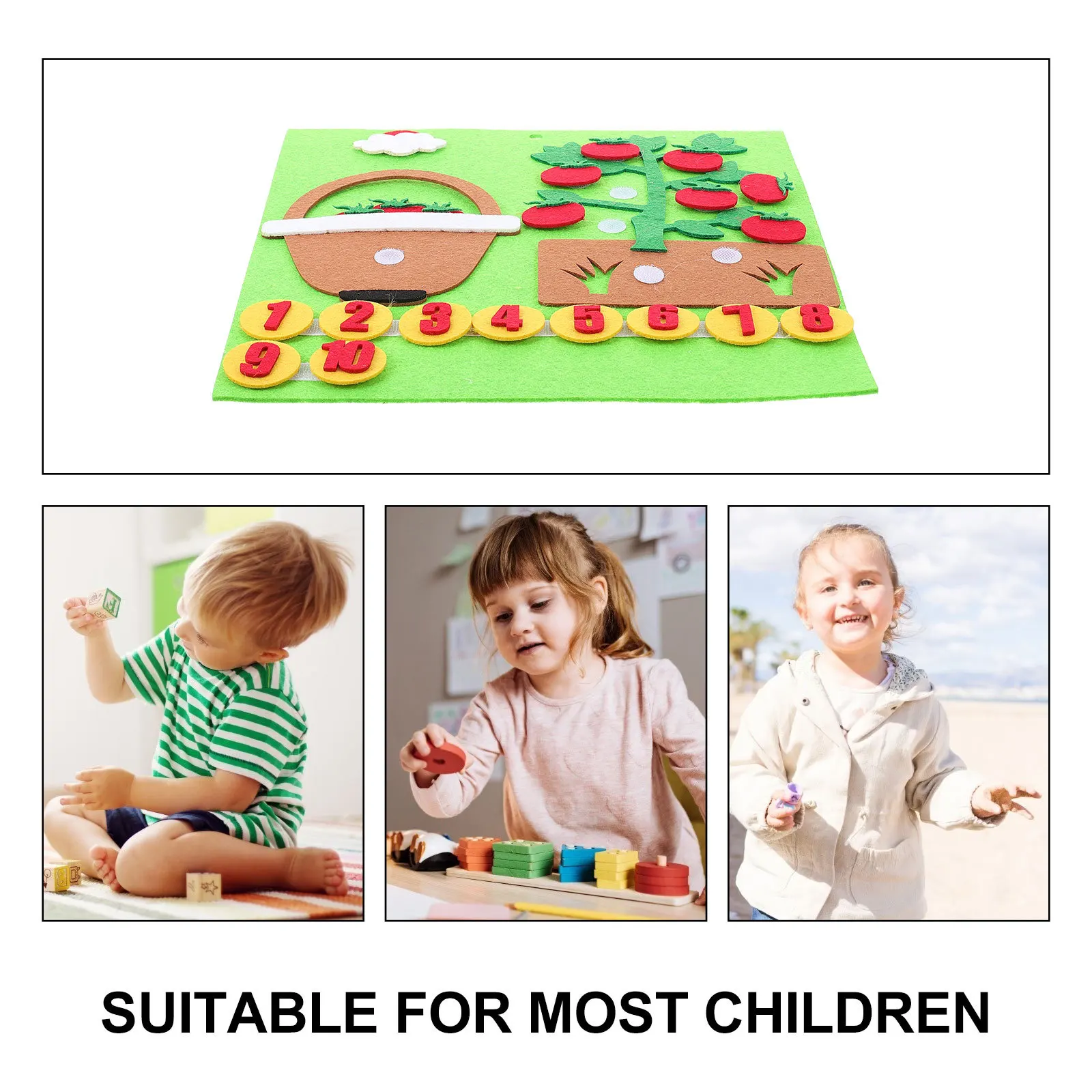Mathematics Early Education Board Felt Material Children Math Plaything Portable Number Counting Teaching Aid Children Math Toy