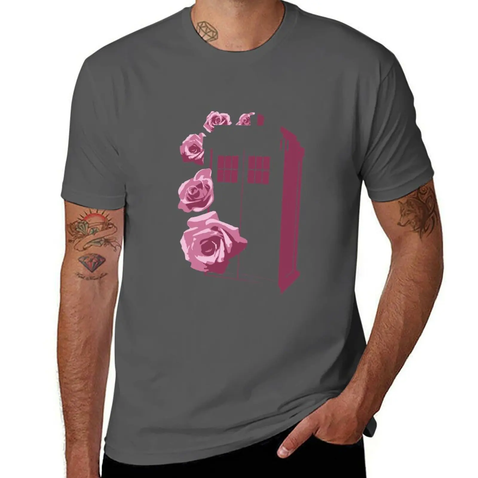 

A Rose for the Doctor (pink) T-Shirt clothes anime tshirt croswit shirt man clothing for men