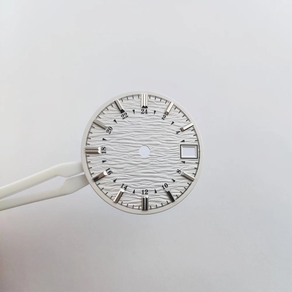 nh35 dial High-quality 28.5mm water ripple Watch dial watch parts For nh35/nh36 movement watch Accessories Customizeable logo