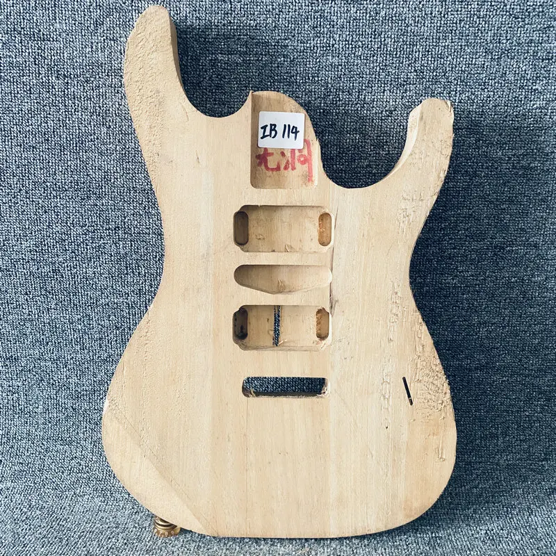 

IB114 Solid Basswood Natural Color for ST Electric Guitar Body Built Custom Order Unfinished Version with Damages Dirty DIY