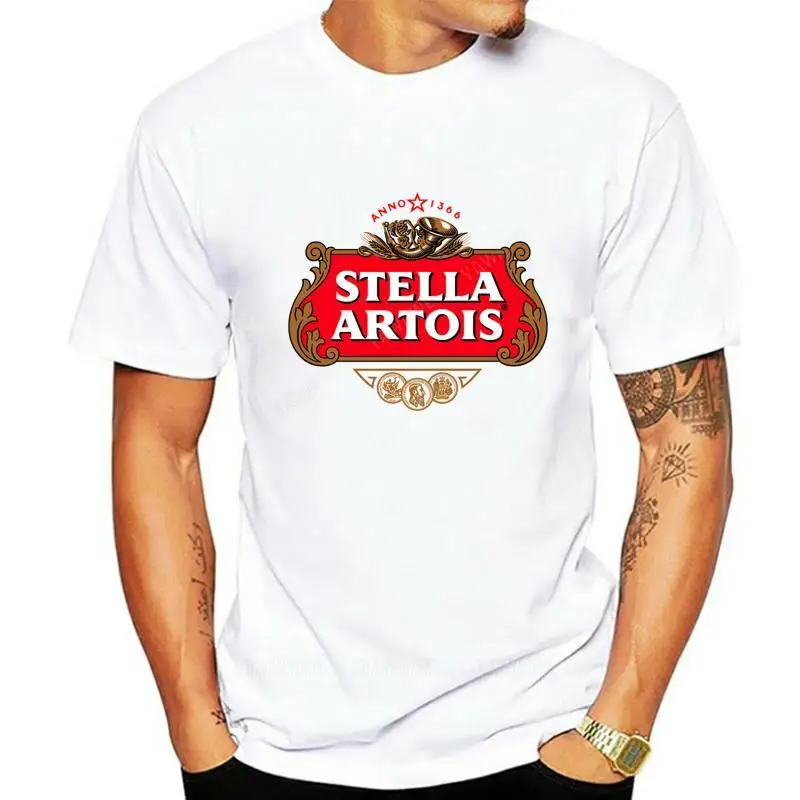 humor cotton t-shirts vintage style short sleeve Stella Artois Beer T-Shirt Beach man tee shirt fashion print tee Round neck top