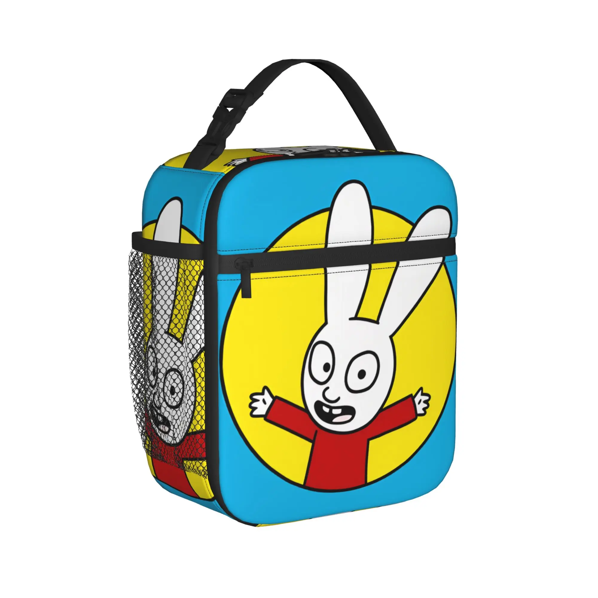 Simons Super Rabbits   Lunch Bag For Girls  Print Lunch Box Leisure Office Cooler Bag Zipper Oxford Thermal Tote Handbags