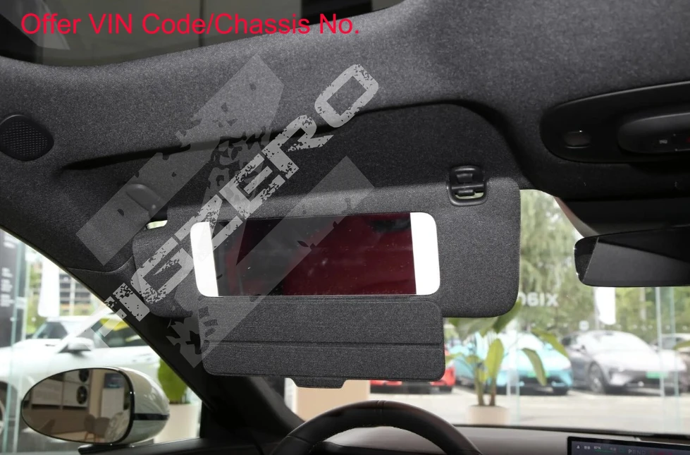 For Xiaomi SU7 Ultra YU7 Driver and Front Passenger Sun Visor Makeup Mirror with Fabric Suede Mirror Cover Snap-on Mount