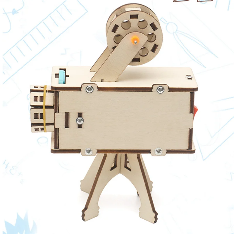 A13E-DIY Epidiascope Projector STEM Kits Learning Educational Wooden Puzzle Games For Kids