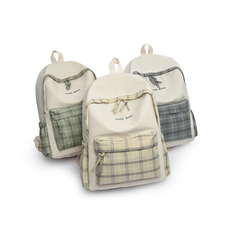 Frauen Schultasche Wasserdicht Große Kapazität Schulrucksack Glatte Reißverschluss Einfarbig Teenager Mädchen Casual Daypack Tasche Student Versorgung