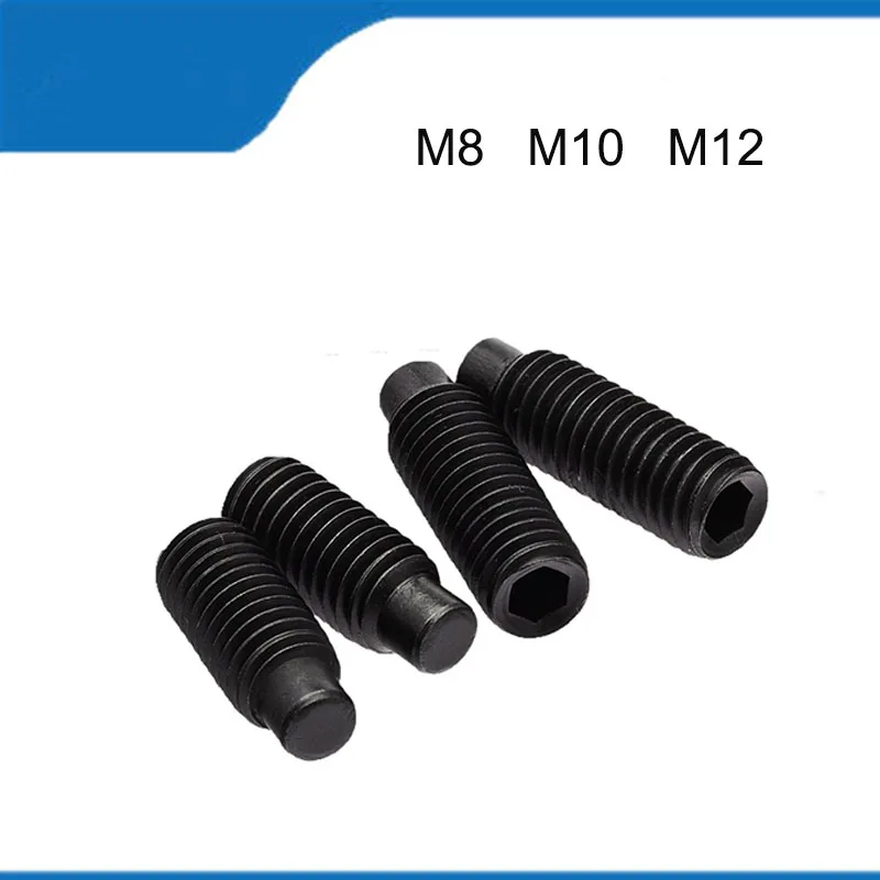 

12.9 High-Strength Allen Convex End Tightening Screw M8 M10 M12 30PCS Inner Hexagon Headless Machine Rice Stigma Screws