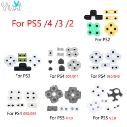 YuXi 1 Set Conductive Rubber Pads For PS5 V1 V2 for PS4 Pro Slim Controller Silicone Conductive Adhesive Button for PS3 PS2
