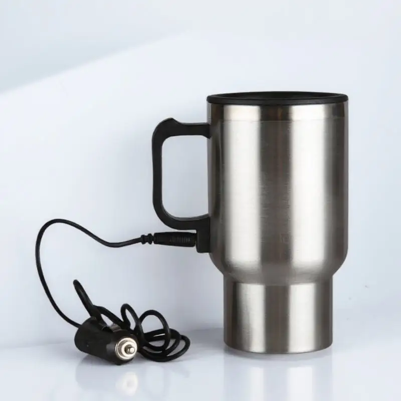 Tasse chauffante sous vide pour voiture, 450ml, en acier inoxydable, isolée électrique, grande capacité, voyage, sûre, Portable, pour véhicule