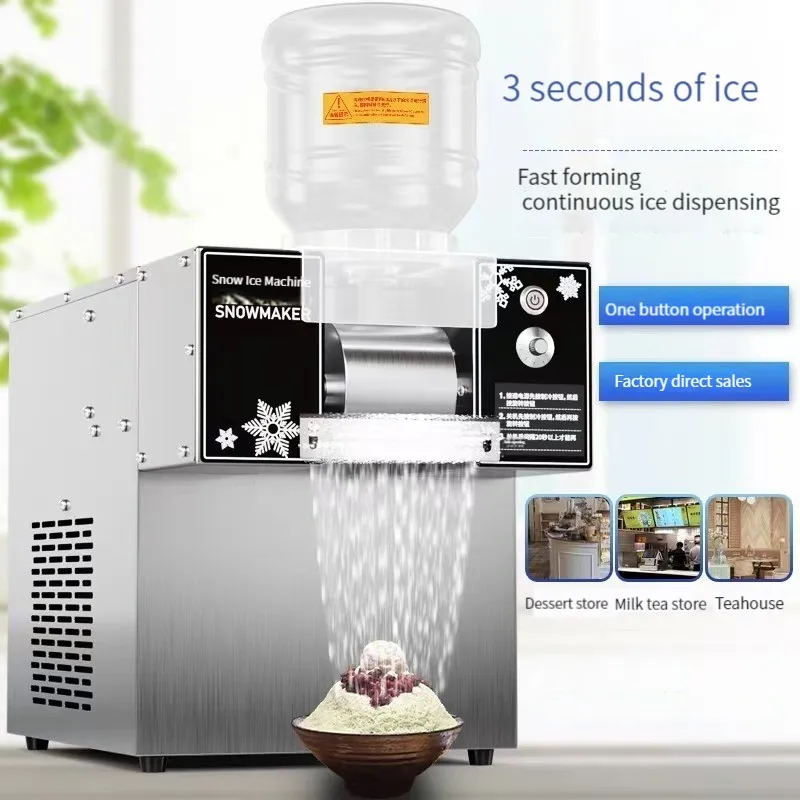 Commercial Snow Ice Maker Shaver Machine Desktop Europe Snowflake Ice Shaving Electric Korea Bingsu Ice Crusher Machines