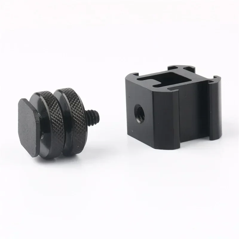 Adaptador de montagem de sapata tripla, parafusos duplos, suporte para câmera dslr, para led, vídeo, microfone, monitor, luz de flash