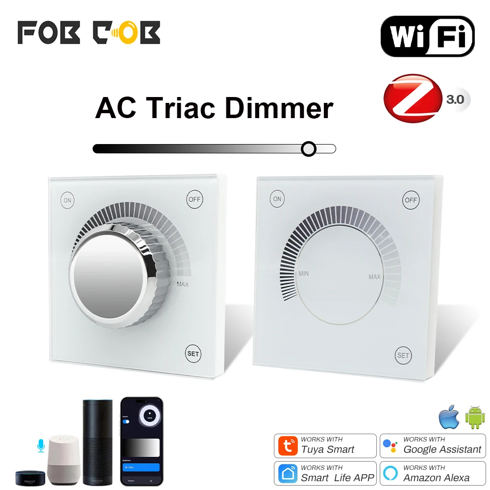 

AC 110V 220V LED Dimmer Tuya Wifi Zigbee Triac Controller LED Light Switch Works with Alexa Google Assitant Smart Life