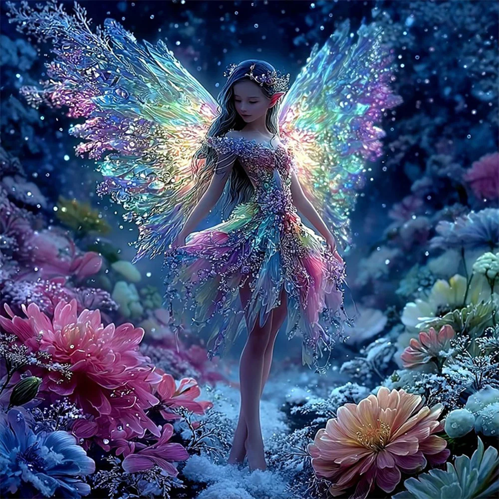 Acrylic Paint By Numbers Magical Fairy Oil Painting Package Art Picture For Bedroom Wall Adults Hand Painted Unique Gift