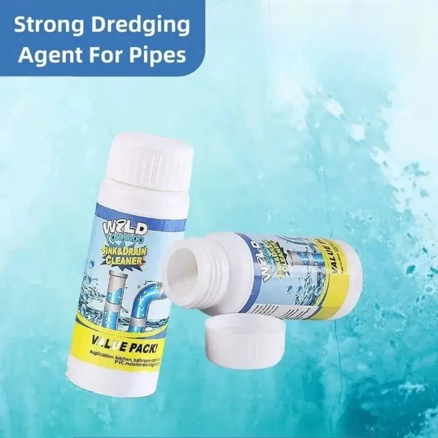 1/2/3pcs Home Use Pipe Dredge Powder Powerful Clog Remover And Odor Cleaner For Sink Drain