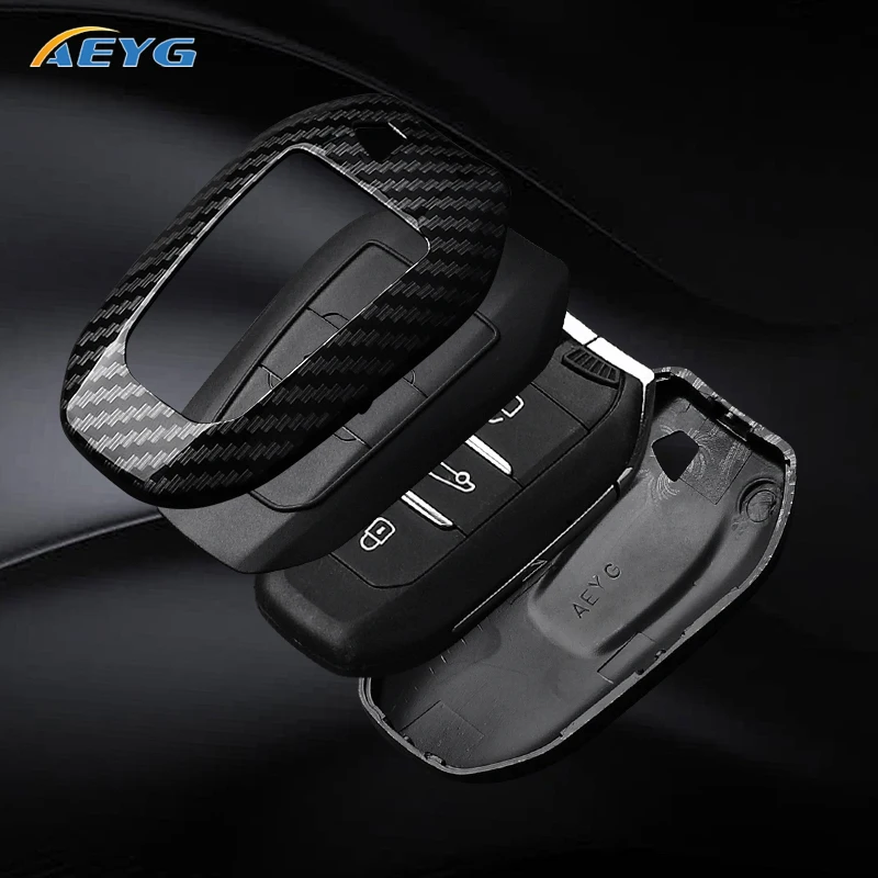 ABS Carbon Fiber Car Key Case Cover For Peugeot 308 408 508 2008 3008 4008 5008 For Citroen C4 C6 C3-XR keychain Accessories