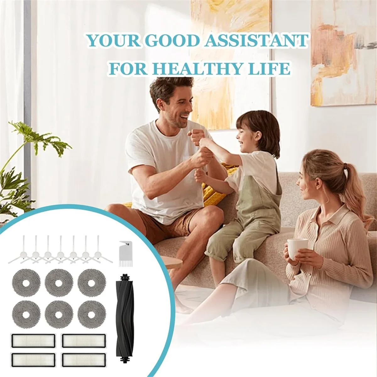 For Dreametech L10s Ultra / L10 Ultra Robot Vacuum Accessories Main Side Brush Hepa Filter Mop Cloth Replacement