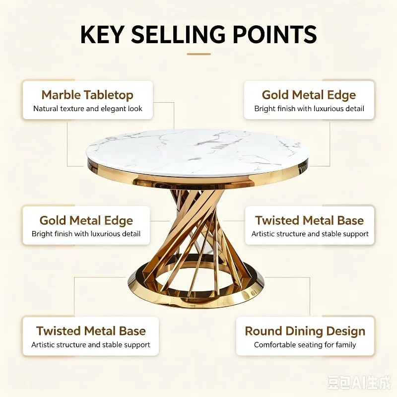XMH Italian dining table negotiation table and chairs hotel household manufacturer stainless steel coffee table tempered glass