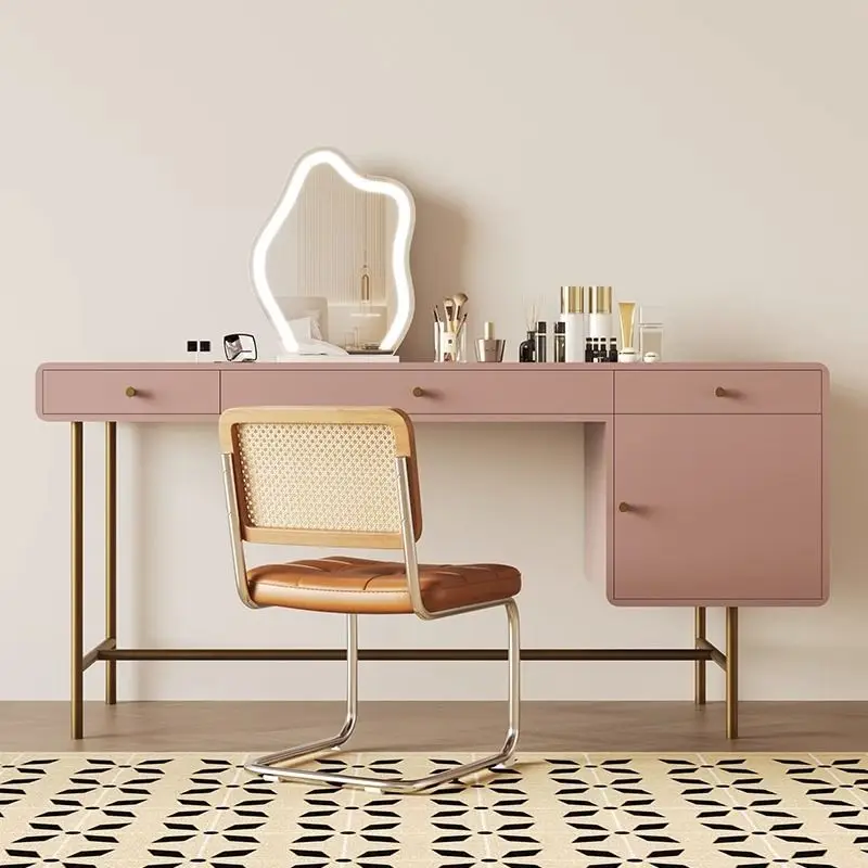 

solid wood dresser retro bedroom bedside modern minimalist makeup table light luxury dresser ins style Internet celebrity