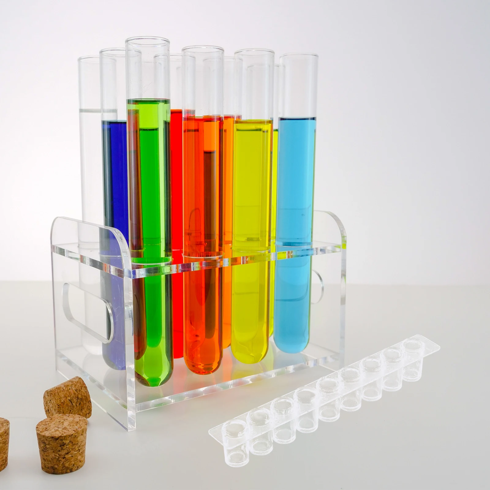 

15pcs 9-Hole Well Plate Lab Supplies Reaction Plates for Experiments Transparent Plastic Plates Testing Storage