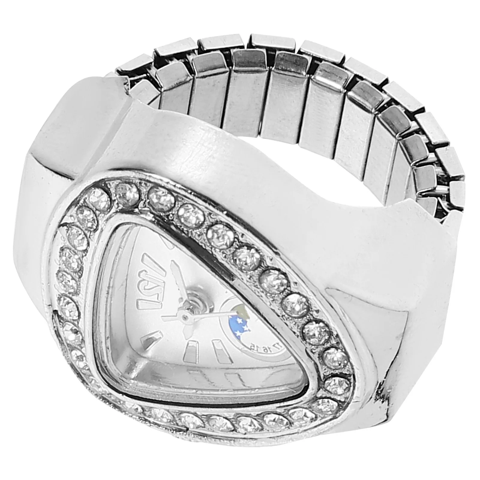 

Мини-часы-кольцо из нержавеющей стали с уникальным дизайном, наручные часы на палец для повседневного ношения, яркие, удобные, унисекс, для точного отображения времени, декоративные