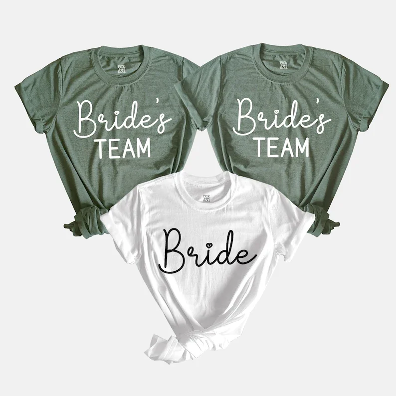 

Bachelorette Party Shirts Bride's Team T-Shirt Team Bride Squad Tribe Bachelorette TShirt Bridesmaid Proposal Gifts Wedding y2k